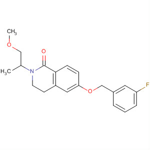 620606-10-2  1(2H)-Isoquinolinone,6-[(3-fluorophenyl)methoxy]-3,4-dihydro-2-(2-methoxy-1-methylethyl)-