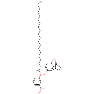 61632-82-4  Carbamic acid,octadecyl(1,2,3,4-tetrahydro-5,8-dihydroxy-1,4-methanonaphthalen-6-yl)-, 3-nitrophenyl ester