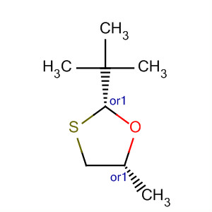 61653-32-5  1,3-Oxathiolane, 2-(1,1-dimethylethyl)-5-methyl-, cis-