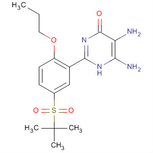 61655-34-3  4(1H)-Pyrimidinone,5,6-diamino-2-[5-[(1,1-dimethylethyl)sulfonyl]-2-propoxyphenyl]-