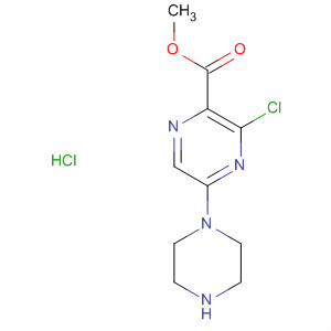 61655-83-2  Pyrazinecarboxylic acid, 3-chloro-5-(1-piperazinyl)-, methyl ester,monohydrochloride