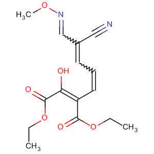 61658-34-2  2-Butenedioic acid,2-[4-cyano-5-(methoxyimino)-1,3-pentadienyl]-3-hydroxy-, diethyl ester,(E,E,Z,E)-
