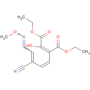 61658-35-3  2-Butenedioic acid,2-[3-cyano-5-(methoxyimino)-1,3-pentadienyl]-3-hydroxy-, diethyl ester,(E,E,Z,E)-