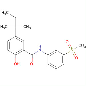 61658-79-5  Benzamide,5-(1,1-dimethylpropyl)-2-hydroxy-N-[3-(methylsulfonyl)phenyl]-