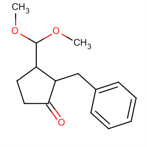 61659-09-4  Cyclopentanone, 3-(dimethoxymethyl)-2-(phenylmethyl)-