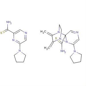 61689-73-4  Pyrazinecarbothioamide,N,N'-[1,4-piperazinediylbis(methylene)]bis[6-(1-pyrrolidinyl)-