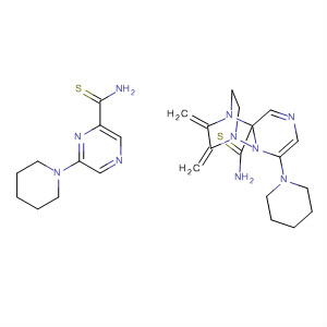 61689-81-4  Pyrazinecarbothioamide,N,N'-[1,4-piperazinediylbis(methylene)]bis[6-(1-piperidinyl)-