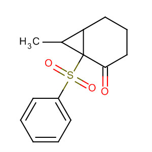 61698-65-5  Bicyclo[4.1.0]heptan-2-one, 7-methyl-1-(phenylsulfonyl)-