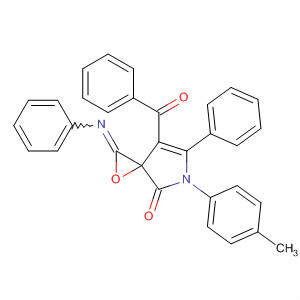 61707-50-4  1-Oxa-5-azaspiro[2.4]hept-6-en-4-one,7-benzoyl-5-(4-methylphenyl)-6-phenyl-2-(phenylimino)-