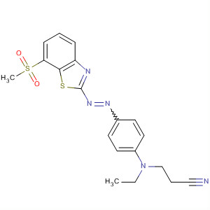 61708-73-4  Propanenitrile,3-[ethyl[4-[[7-(methylsulfonyl)-2-benzothiazolyl]azo]phenyl]amino]-