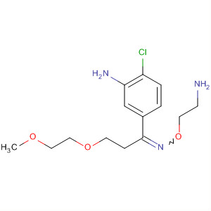 61719-21-9  1-Propanone, 1-(3-amino-4-chlorophenyl)-3-(2-methoxyethoxy)-,O-(2-aminoethyl)oxime