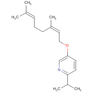 61750-96-7  Pyridine, 5-[(3,7-dimethyl-2,6-octadienyl)oxy]-2-(1-methylethyl)-, (Z)-