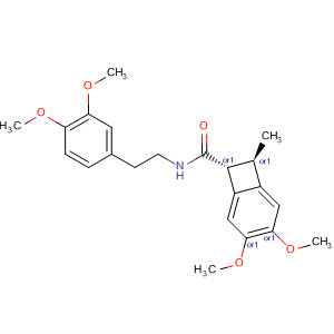 61755-48-4  Bicyclo[4.2.0]octa-1,3,5-triene-7-carboxamide,N-[2-(3,4-dimethoxyphenyl)ethyl]-3,4-dimethoxy-8-methyl-, trans-