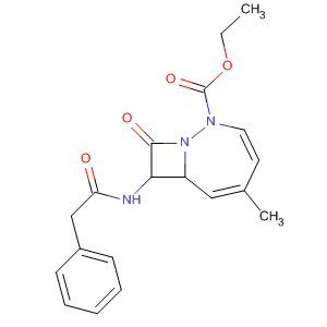 61767-21-3  1,2-Diazabicyclo[5.2.0]nona-3,5-diene-2-carboxylic acid,5-methyl-9-oxo-8-[(phenylacetyl)amino]-, ethyl ester, cis-