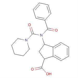 617713-15-2  1H-Indene-1-carboxylic acid,3-[benzoyl(1-piperidinylcarbonyl)amino]-2,3-dihydro-