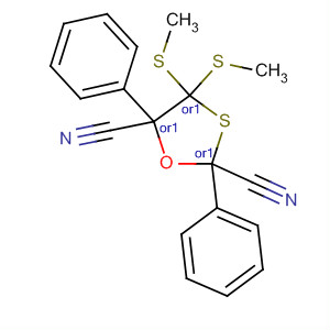 61783-51-5  1,3-Oxathiolane-2,5-dicarbonitrile, 4,4-bis(methylthio)-2,5-diphenyl-,cis-