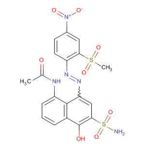 61802-06-0  Acetamide,N-[6-(aminosulfonyl)-5-hydroxy-8-[[2-(methylsulfonyl)-4-nitrophenyl]azo]-1-naphthalenyl]-