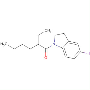 618094-09-0  1H-Indole, 1-(2-ethyl-1-oxohexyl)-2,3-dihydro-5-iodo-