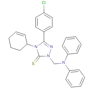 618101-25-0  3H-1,2,4-Triazole-3-thione,5-(4-chlorophenyl)-2-[(diphenylamino)methyl]-2,4-dihydro-4-phenyl-