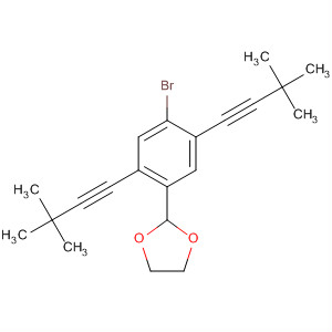 618119-21-4  1,3-Dioxolane, 2-[4-bromo-2,5-bis(3,3-dimethyl-1-butynyl)phenyl]-