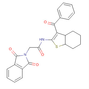 61831-83-2  2H-Isoindole-2-acetamide,N-(3-benzoyl-3a,4,5,6,7,7a-hexahydrobenzo[b]thien-2-yl)-1,3-dihydro-1,3-dioxo-