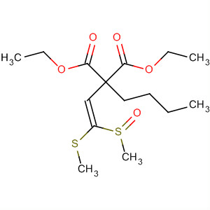 61844-09-5  Propanedioic acid, butyl[2-(methylsulfinyl)-2-(methylthio)ethenyl]-,diethyl ester, (Z)-