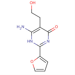 61378-86-7  4(1H)-Pyrimidinone, 6-amino-2-(2-furanyl)-5-(2-hydroxyethyl)-