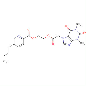 61379-39-3  7H-Purine-7-acetic acid, 1,2,3,6-tetrahydro-1,3-dimethyl-2,6-dioxo-,2-[[(5-butyl-2-pyridinyl)carbonyl]oxy]ethyl ester