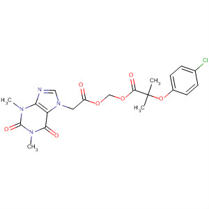 61379-42-8  7H-Purine-7-acetic acid, 1,2,3,6-tetrahydro-1,3-dimethyl-2,6-dioxo-,[2-(4-chlorophenoxy)-2-methyl-1-oxopropoxy]methyl ester