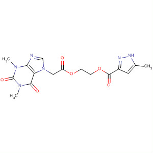 61379-47-3  7H-Purine-7-acetic acid, 1,2,3,6-tetrahydro-1,3-dimethyl-2,6-dioxo-,2-[[(5-methyl-1H-pyrazol-3-yl)carbonyl]oxy]ethyl ester