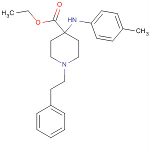 61380-12-9  4-Piperidinecarboxylic acid,4-[(4-methylphenyl)amino]-1-(2-phenylethyl)-, ethyl ester