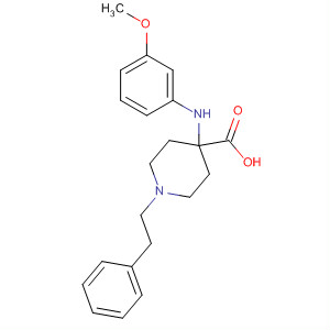 61380-13-0  4-Piperidinecarboxylic acid,4-[(3-methoxyphenyl)amino]-1-(2-phenylethyl)-