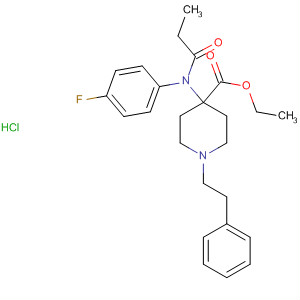 61380-34-5  4-Piperidinecarboxylic acid,4-[(4-fluorophenyl)(1-oxopropyl)amino]-1-(2-phenylethyl)-, ethyl ester,monohydrochloride