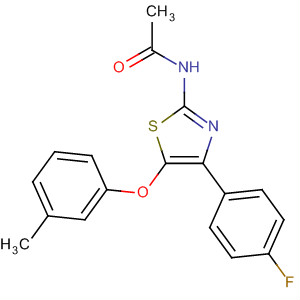 61384-01-8  Acetamide, N-[4-(4-fluorophenyl)-5-(3-methylphenoxy)-2-thiazolyl]-
