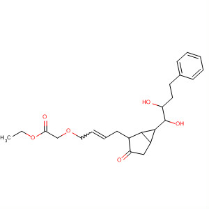 61403-07-4  Acetic acid,[[4-[6-(1,2-dihydroxy-4-phenylbutyl)-3-oxobicyclo[3.1.0]hex-2-yl]-2-butenyl]oxy]-, ethyl ester
