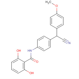 61438-71-9  Benzamide, N-[4-[cyano(4-methoxyphenyl)methyl]phenyl]-2,6-dihydroxy-