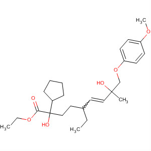 61451-13-6  Cyclopentaneheptanoic acid,2-hydroxy-5-[3-hydroxy-4-(4-methoxyphenoxy)-3-methyl-1-butenyl]-, ethylester