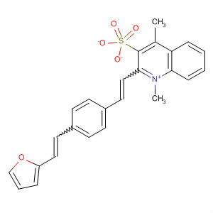 61457-94-1  Quinolinium, 2-[2-[4-[2-(2-furanyl)ethenyl]phenyl]ethenyl]-1-methyl-,methyl sulfate