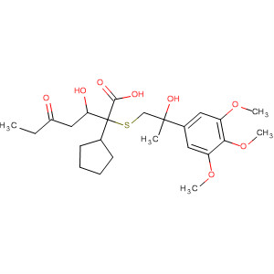 61507-43-5  Cyclopentaneheptanoic acid,3-hydroxy-2-[[2-hydroxy-2-(3,4,5-trimethoxyphenyl)propyl]thio]-5-oxo-