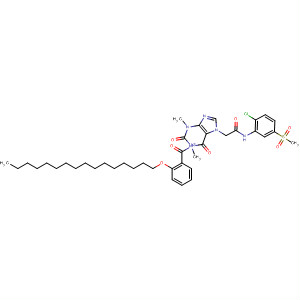 61526-61-2  7H-Purine-7-acetamide,N-[2-chloro-5-(methylsulfonyl)phenyl]-a-[2-(hexadecyloxy)benzoyl]-1,2,3,6-tetrahydro-1,3-dimethyl-2,6-dioxo-