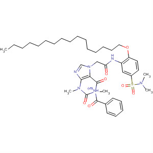 61526-62-3  7H-Purine-7-acetamide,a-benzoyl-N-[5-[(dimethylamino)sulfonyl]-2-(hexadecyloxy)phenyl]-1,2,3,6-tetrahydro-1,3-dimethyl-2,6-dioxo-