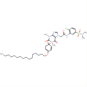 61526-70-3  7H-Purine-7-acetamide,N-[2-chloro-5-[(dimethylamino)sulfonyl]phenyl]-a-[4-(hexadecyloxy)benzoyl]-1,2,3,6-tetrahydro-1,3-dimethyl-2,6-dioxo-