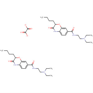 61545-53-7  2H-1,4-Benzoxazine-7-carboxamide,2-butyl-N-[2-(diethylamino)ethyl]-3,4-dihydro-3-oxo-, ethanedioate (2:1)