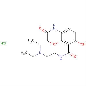 61545-56-0  2H-1,4-Benzoxazine-8-carboxamide,N-[2-(diethylamino)ethyl]-3,4-dihydro-7-hydroxy-3-oxo-,monohydrochloride