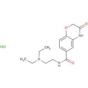 61545-61-7  2H-1,4-Benzoxazine-6-carboxamide,N-[2-(diethylamino)ethyl]-3,4-dihydro-3-oxo-, monohydrochloride