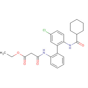 61598-51-4  Propanoic acid,3-[[5-chloro-2-[(cyclohexylcarbonyl)amino]phenyl]phenylamino]-3-oxo-,ethyl ester