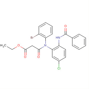 61598-66-1  Propanoic acid,3-[[2-(benzoylamino)-5-chlorophenyl](2-bromophenyl)amino]-3-oxo-,ethyl ester