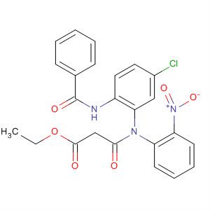 61598-86-5  Propanoic acid,3-[[2-(benzoylamino)-5-chlorophenyl](2-nitrophenyl)amino]-3-oxo-, ethylester