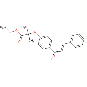 61599-47-1  Propanoic acid, 2-methyl-2-[4-(1-oxo-3-phenyl-2-propenyl)phenoxy]-,ethyl ester