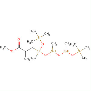 61614-57-1  Propanoic acid,3-[1,3,5,7,7,7-hexamethyl-1-[(trimethylsilyl)oxy]tetrasiloxanyl]-2-methyl-,methyl ester